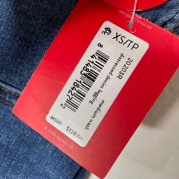 SPANX Womens Size Small Distressed Ankle Skinny Jeans Medium Wash - Picture 7 of 8